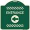 Signmission Entrance Left Arrow Heavy-Gauge Aluminum Architectural Sign, 18" H, G-1818-23964 A-DES-G-1818-23964 - alternate 1